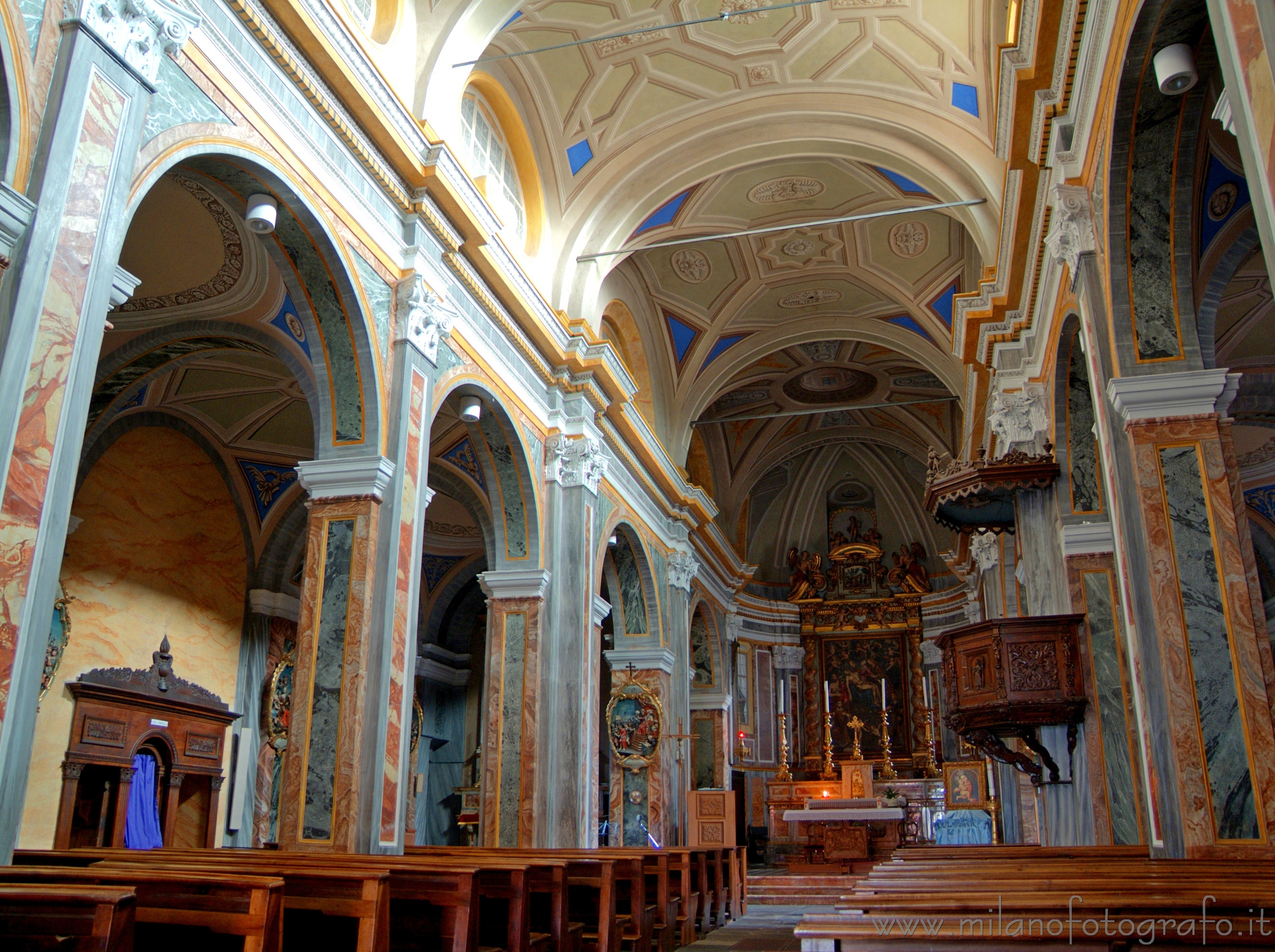 Sagliano Micca (Biella) - Interni della Chiesa Parrocchiale dei SS. Giacomo e Stefano